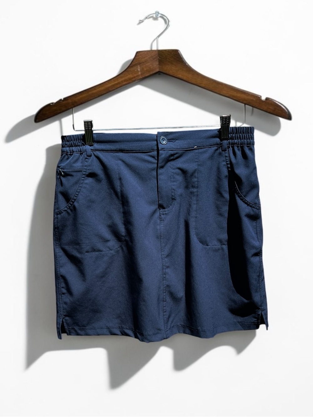 🌻NEW Tilley Trek Skort Navy Blue UPF 50+ Stretch Ripstop Size Large 10-12